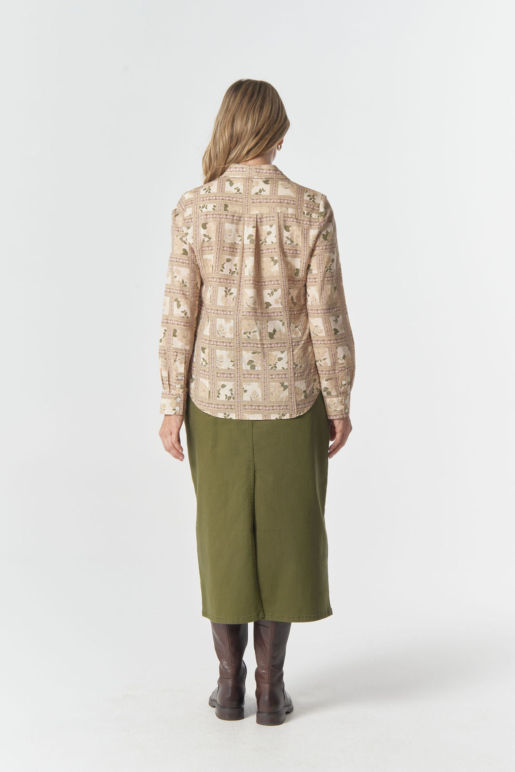 SHIRT CLASSIC LINEN/COTTON - TEXAS PRINT