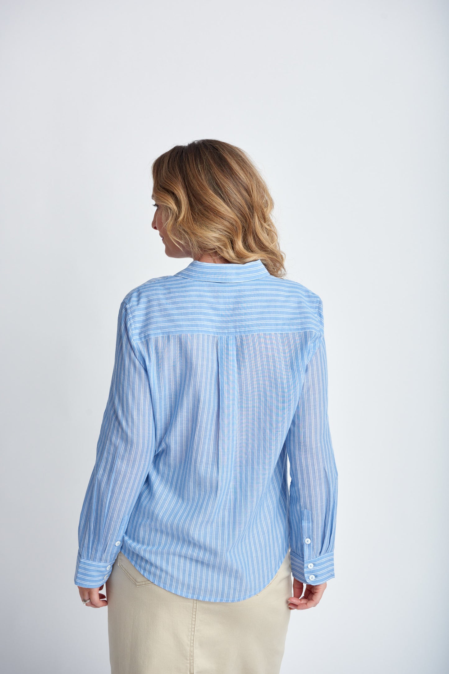 SHIRT COTTON LIGHTWEIGHT STRIPE - LAST ONE, SIZE 10