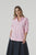 SHIRT CLASSIC COTTON 3/4 SLEEVE - PINK COSMOS STRIPE