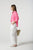 SHIRT ISLAND LINEN FRILL 3/4 SLEEVE