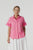 SHIRT DUNE COTTON RUFFLE SLEEVE - PINK COSMOS