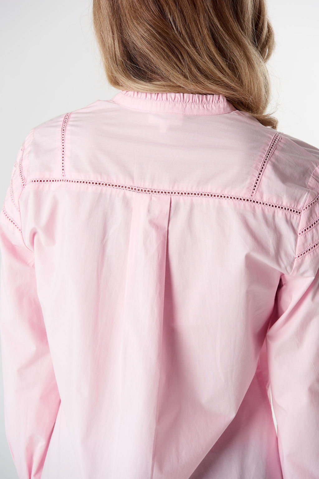 BLOUSE MISTY LADDER DETAIL COTTON - PINK A BOO