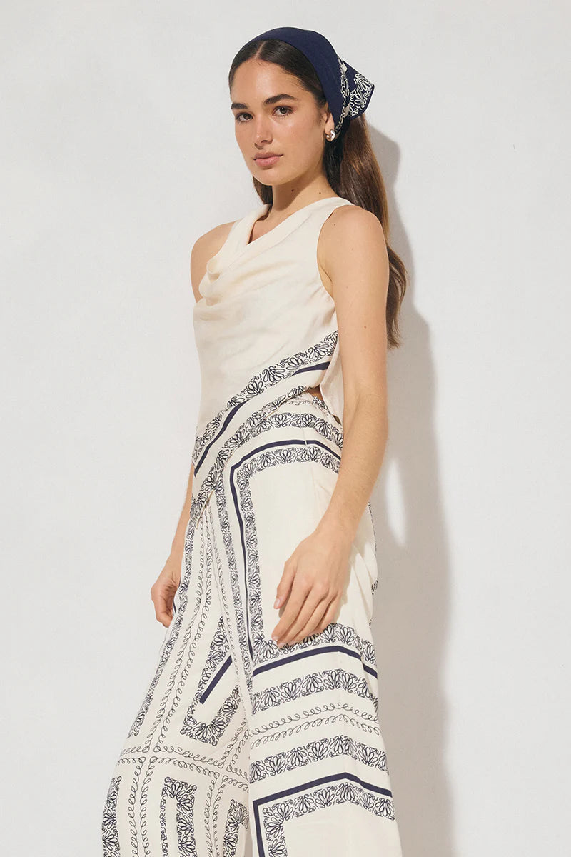 TOP SERAFINA - CREAM BASE NAVY