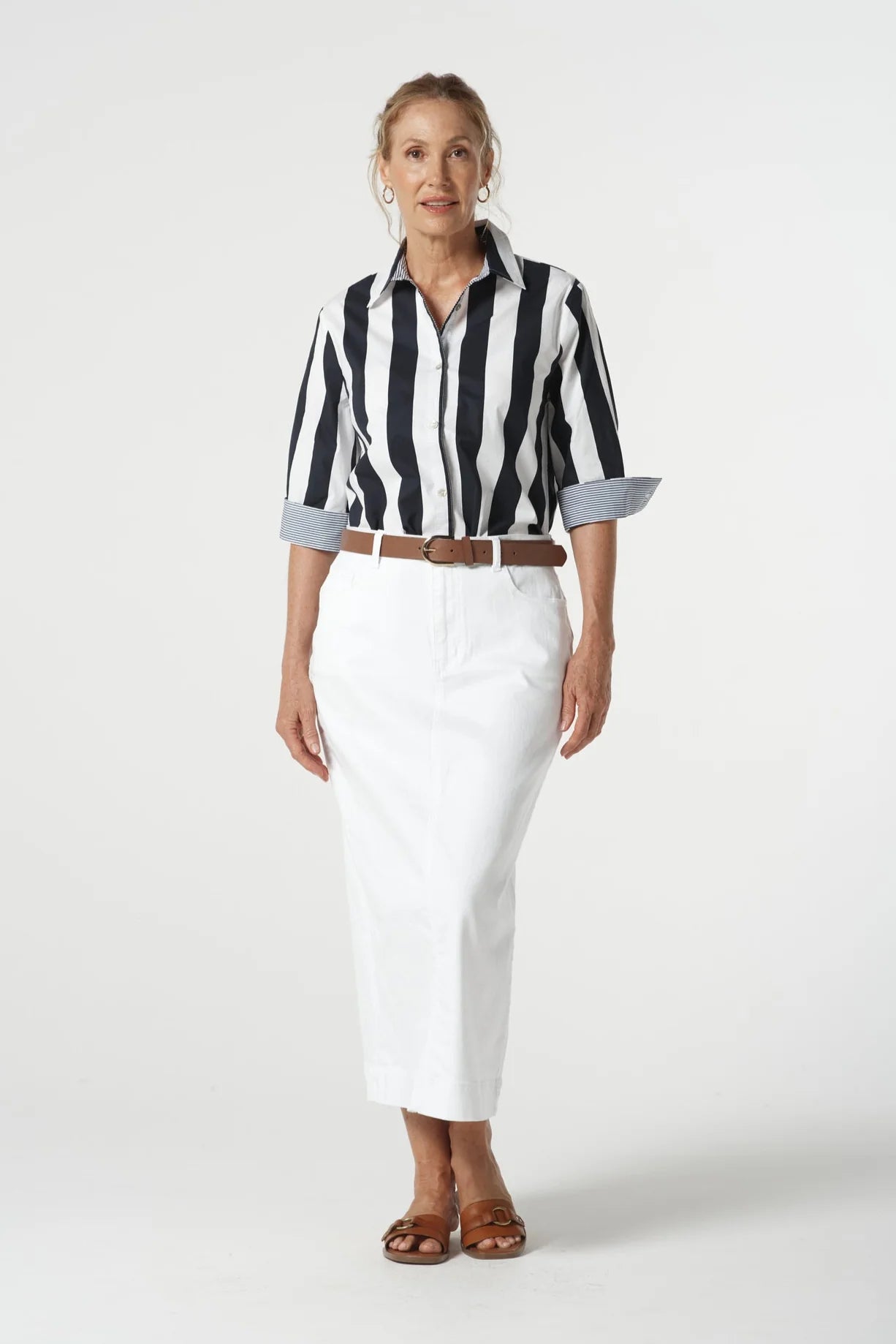 SKIRT 5 POCKET MAXI - WHITE