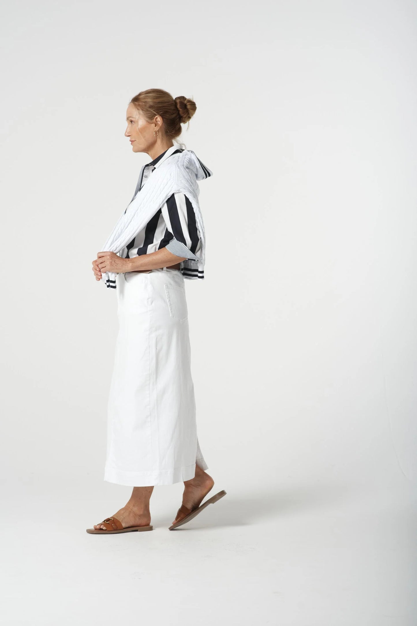 SKIRT 5 POCKET MAXI - WHITE
