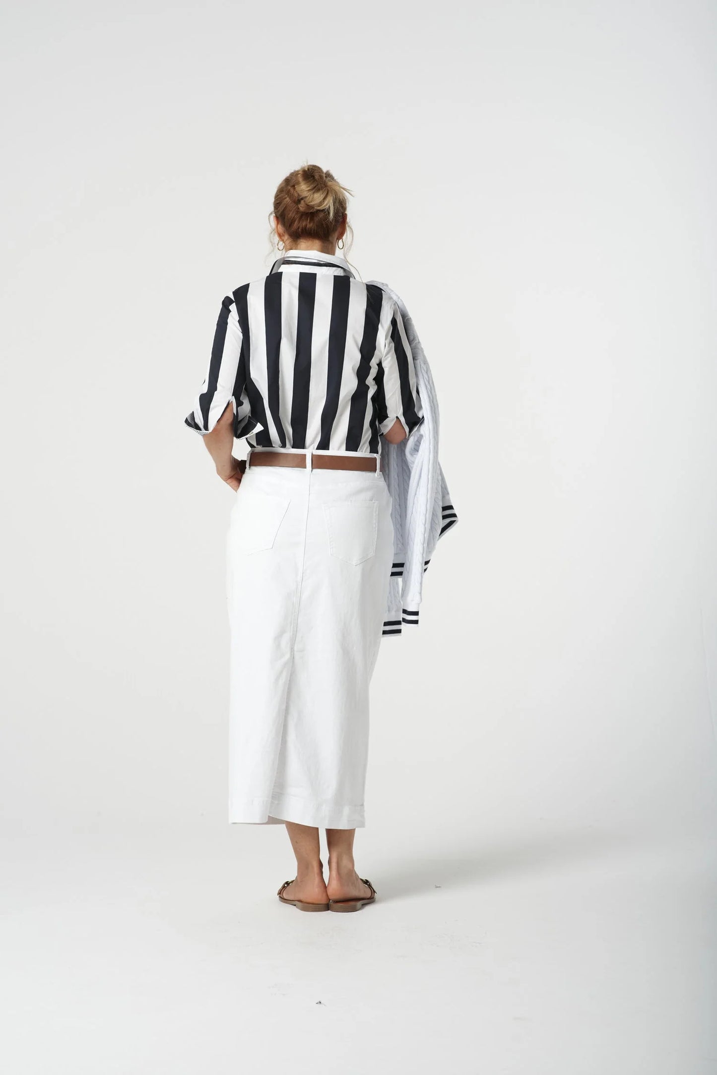 SKIRT 5 POCKET MAXI - WHITE