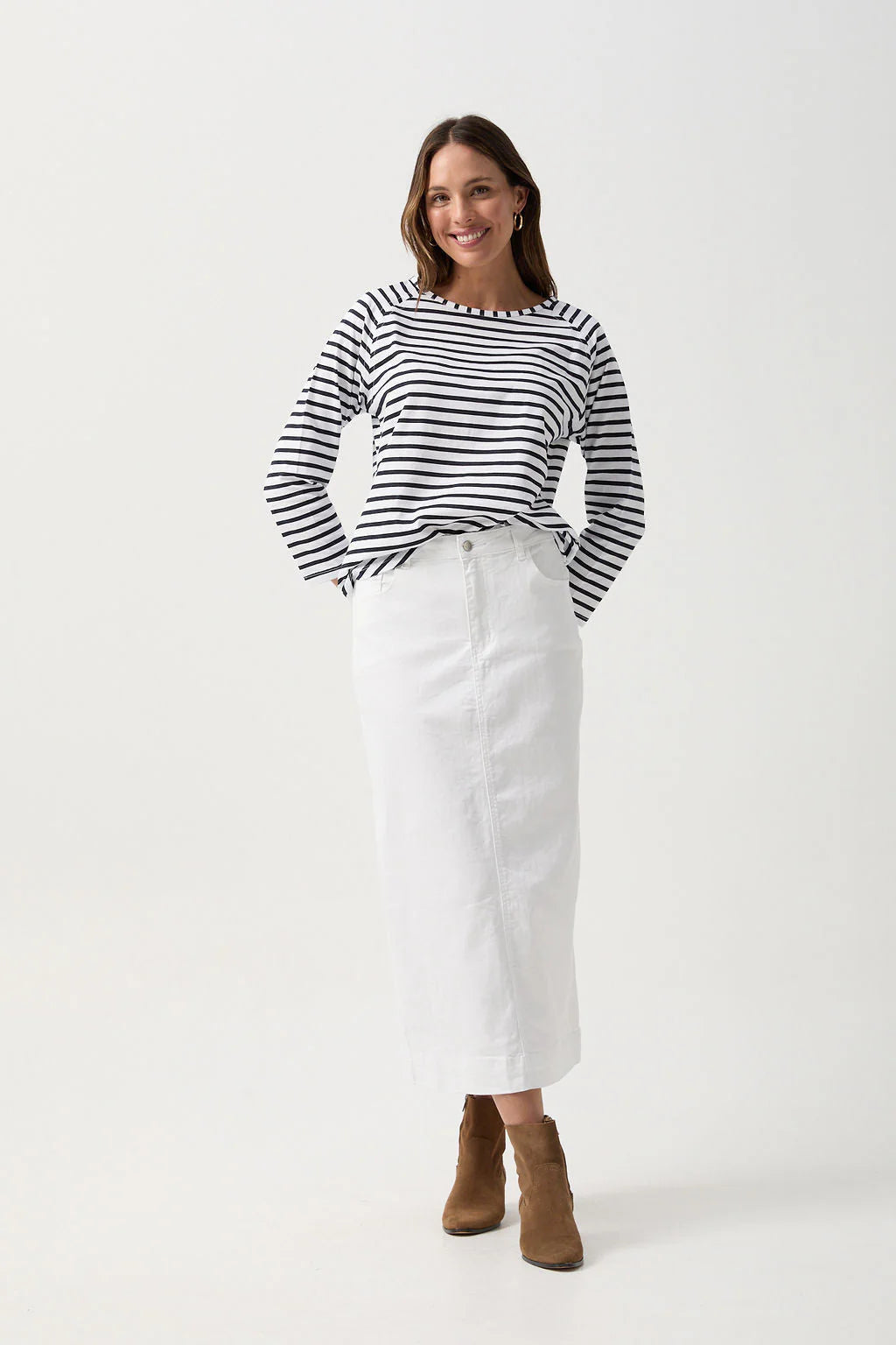 SKIRT 5 POCKET MAXI - WHITE