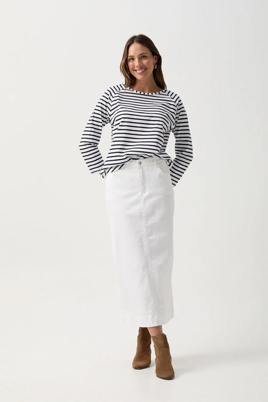 SKIRT 5 POCKET MAXI - WHITE