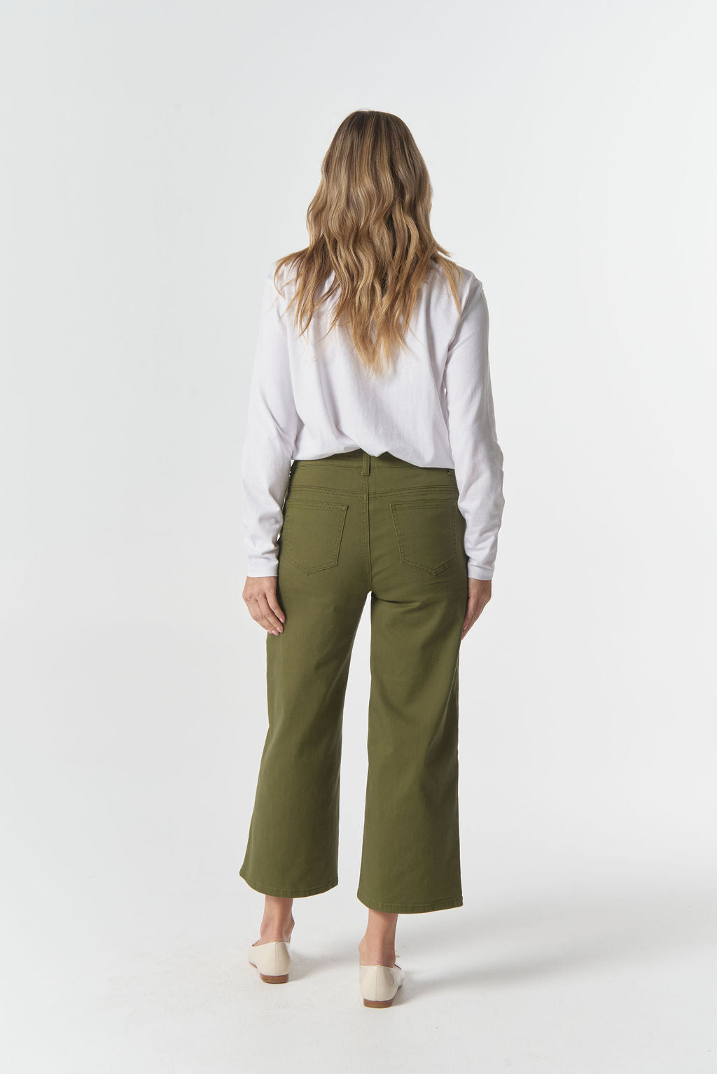 JEAN 5 POCKET CROP WIDE LEG