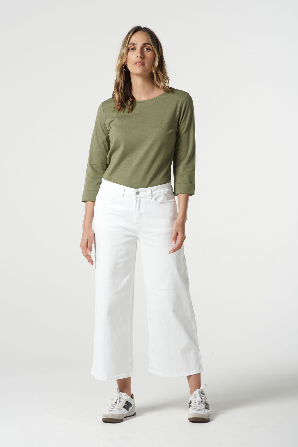 JEAN 5 POCKET CROP WIDE LEG