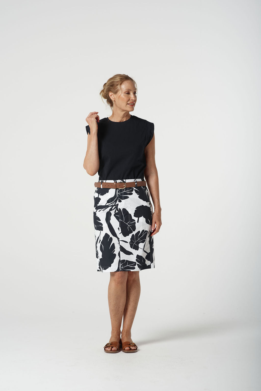 SKIRT LEAF PRINT