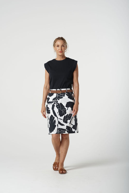 SKIRT LEAF PRINT