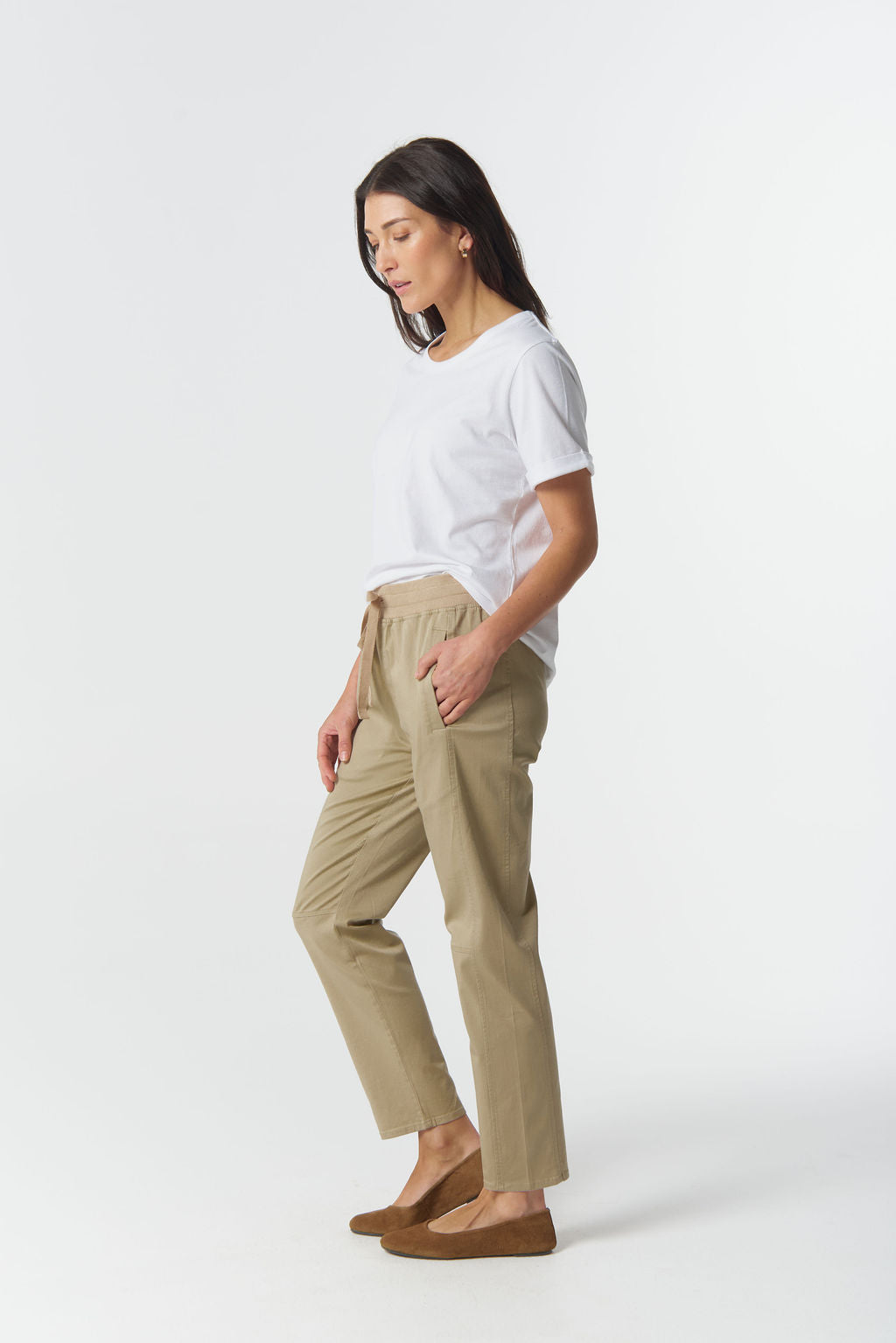 JOGGER WEEKEND COTTON STRETCH - BEIGE