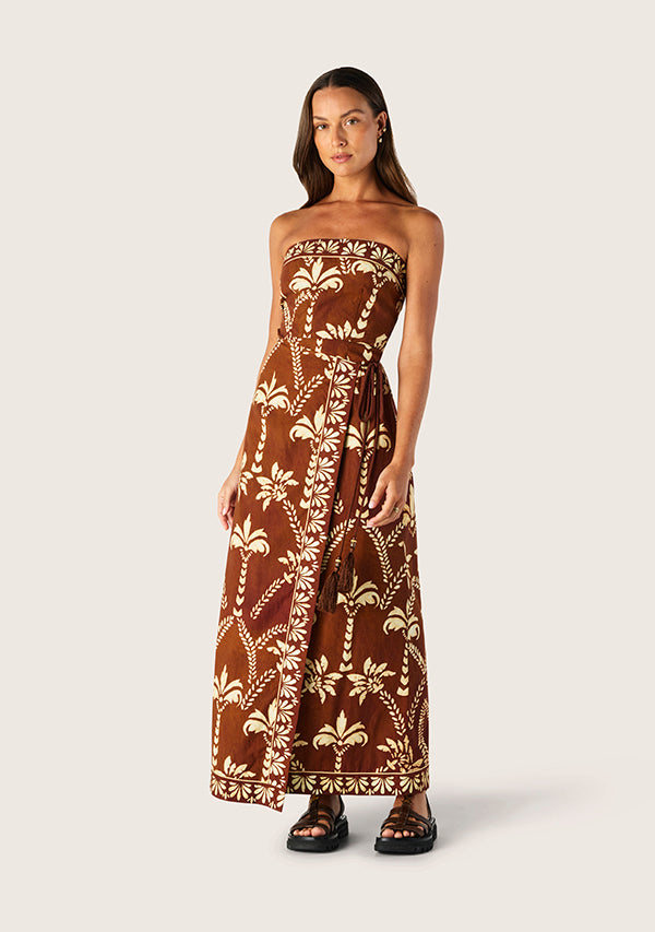 DRESS DEIA PRINT STRAPLESS
