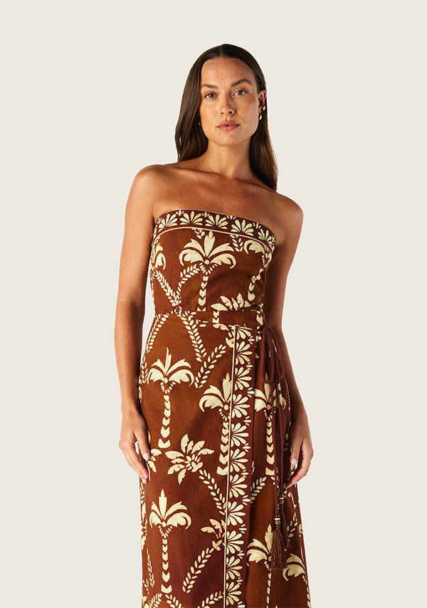 DRESS DEIA PRINT STRAPLESS