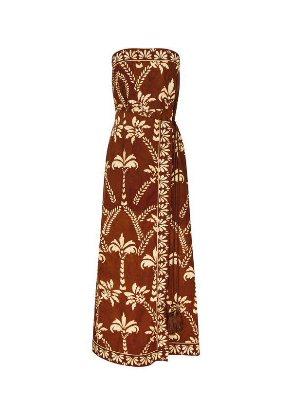 DRESS DEIA PRINT STRAPLESS