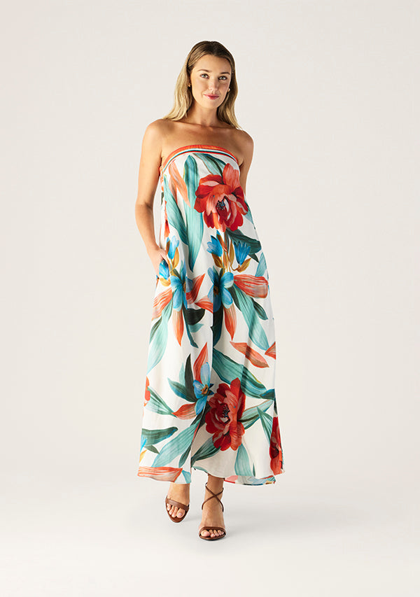 DRESS FIORINA PRINT STRAPLESS