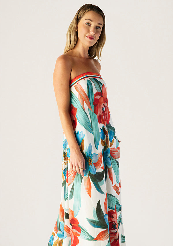 DRESS FIORINA PRINT STRAPLESS