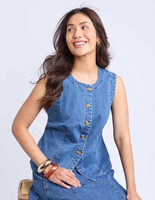 VEST ABBOTT - MID BLUE