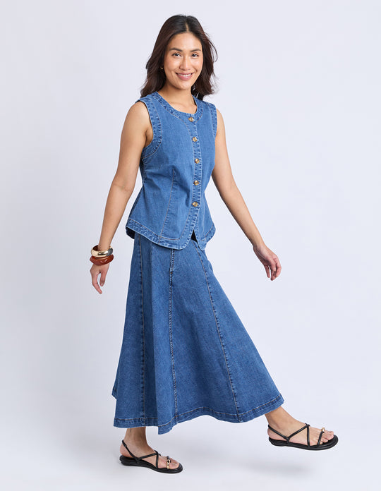 VEST ABBOTT - MID BLUE
