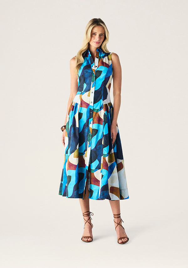 DRESS CELESTIA PRINT MIDI