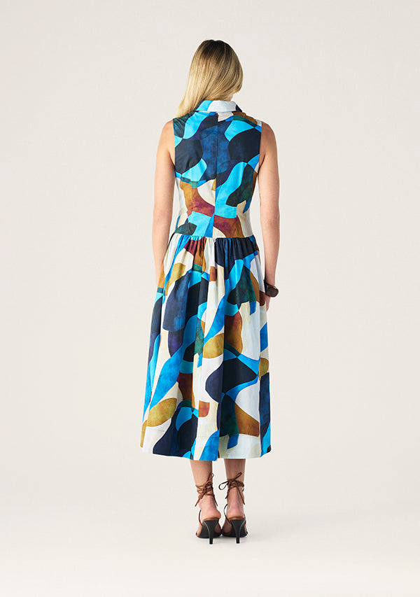 DRESS CELESTIA PRINT MIDI