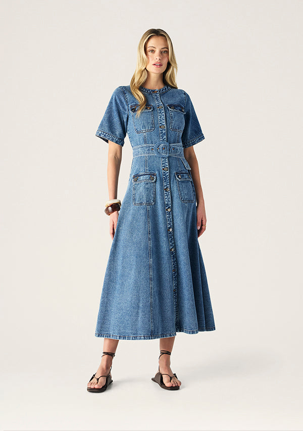 DRESS AVELINE DENIM - LIGHT INDIGO