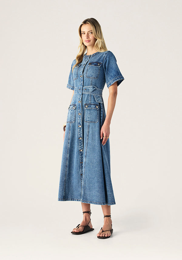 DRESS AVELINE DENIM - LIGHT INDIGO