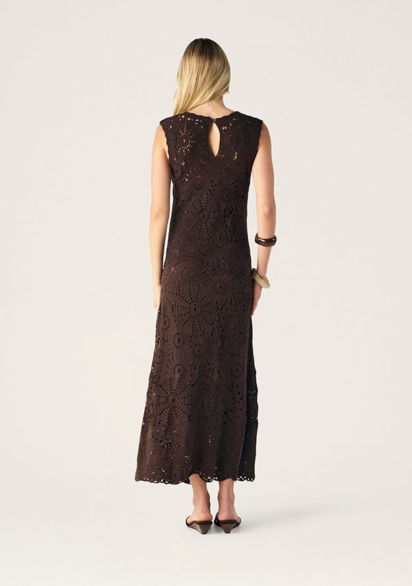 DRESS ANOUK CHROCHET - DARK CHOCOLATE