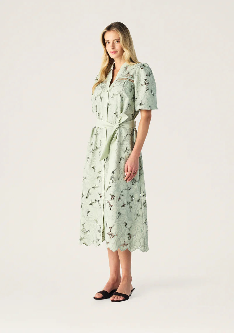 DRESS WHISPER EMBROIDERY SHIRT DRESS