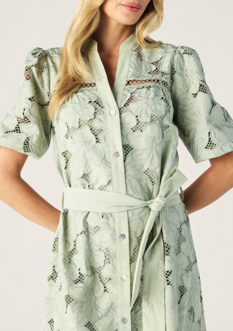 DRESS WHISPER EMBROIDERY SHIRT DRESS