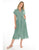 DRESS SHORT SLEEVED BELTED LINEN