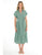 DRESS SHORT SLEEVED BELTED LINEN