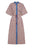 DRESS PLEATED NECK MIDI - CUBIST CHECK