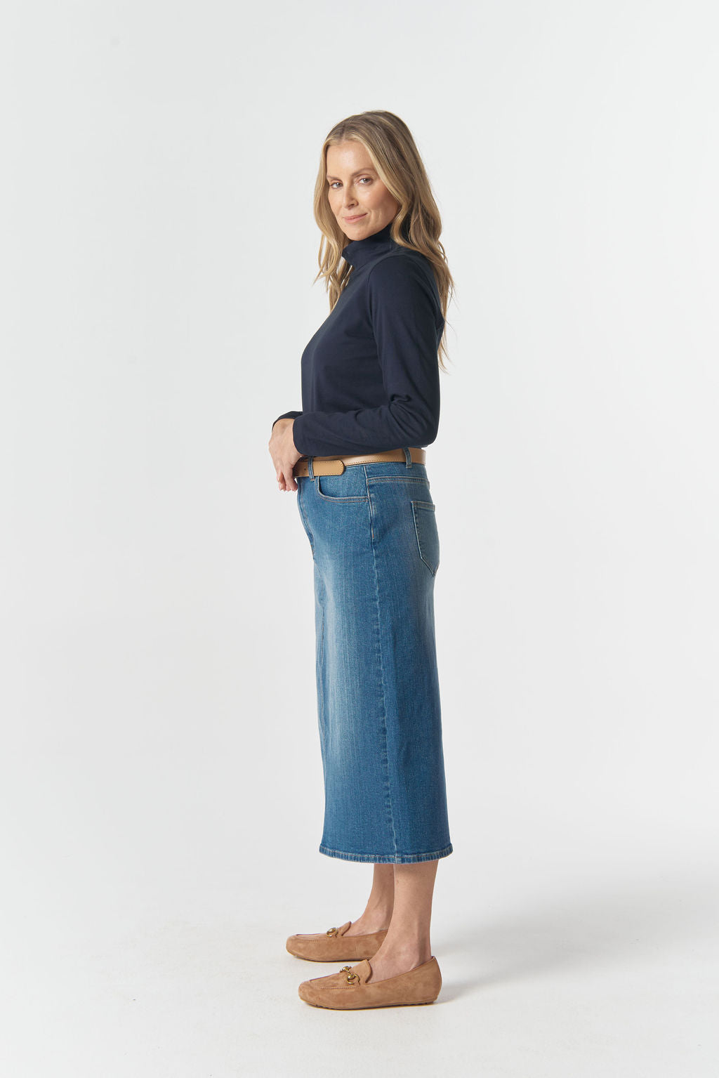 TOP THE TRADITIONAL COTTON SKIVVY - NAVY