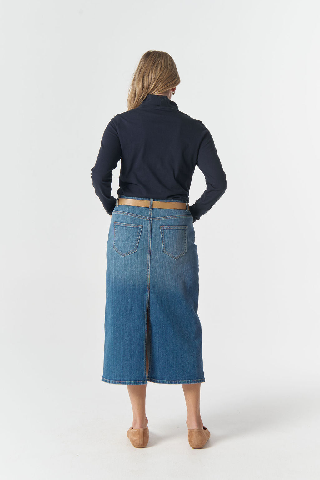 TOP THE TRADITIONAL COTTON SKIVVY - NAVY
