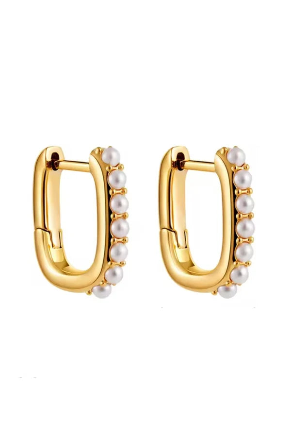 EARRINGS HENNY PEARL HOOPS