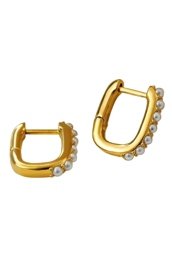 EARRINGS HENNY PEARL HOOPS