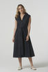 DRESS WILLOW COTTON SLEEVELESS - DARK NAVY