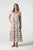 DRESS GLISTEN LINEN CAP SLEEVE - FLORAL STITCHES