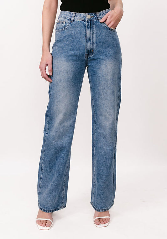 JEAN STRAIGHT LEG - MID BLUE