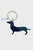 KEY RING - SAUSAGE DOG - BLACK