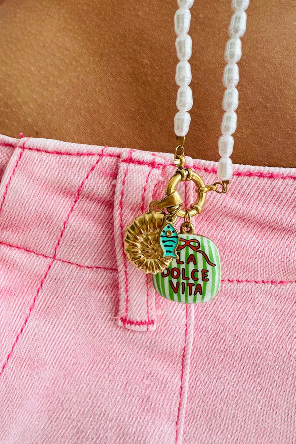 NECKLACE LA DOLCE VITA CHARM PEARL