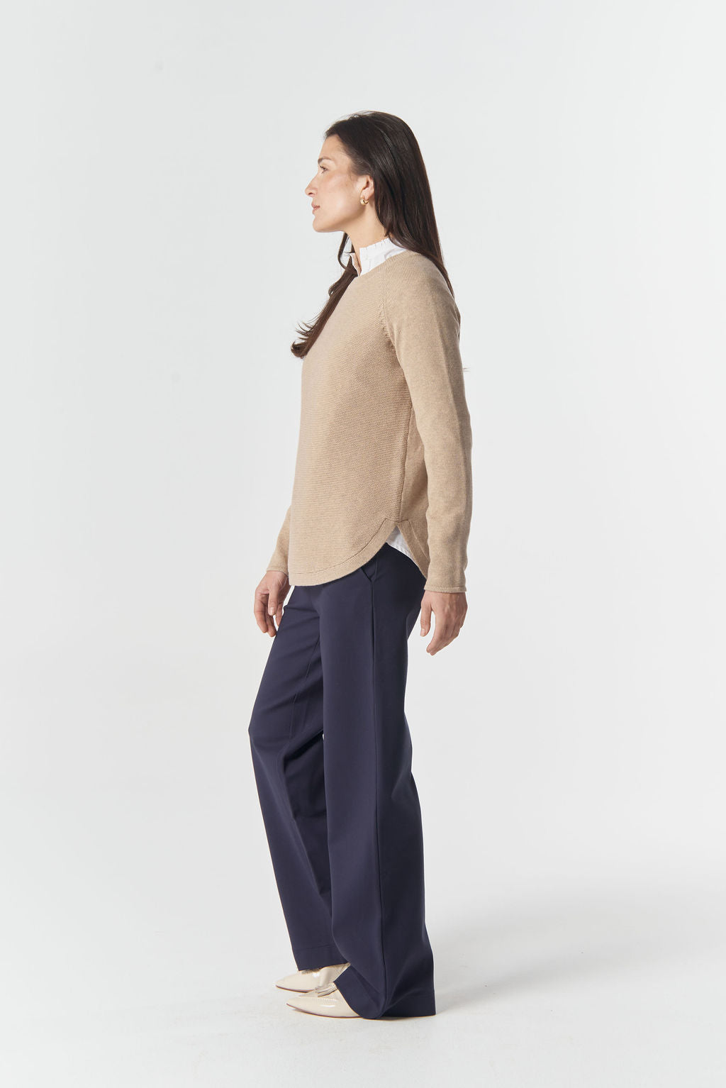 JUMPER THE CLASSIC MERINO COTTON RAGLAN - BRECCIA