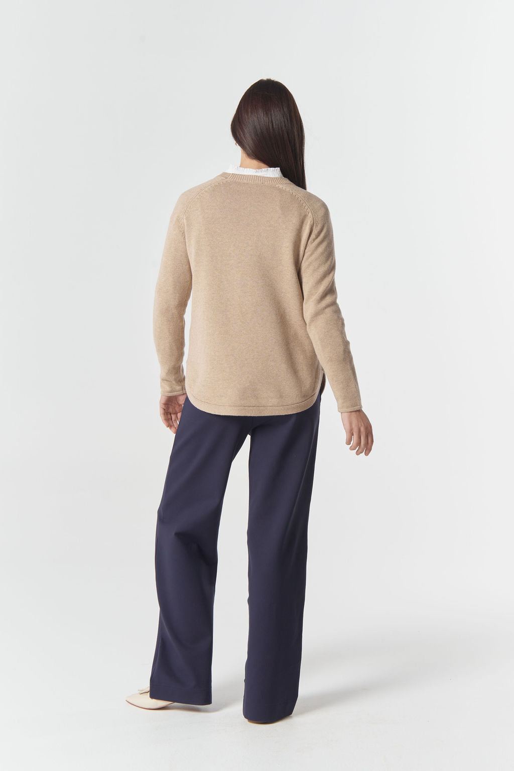 JUMPER THE CLASSIC MERINO COTTON RAGLAN - BRECCIA