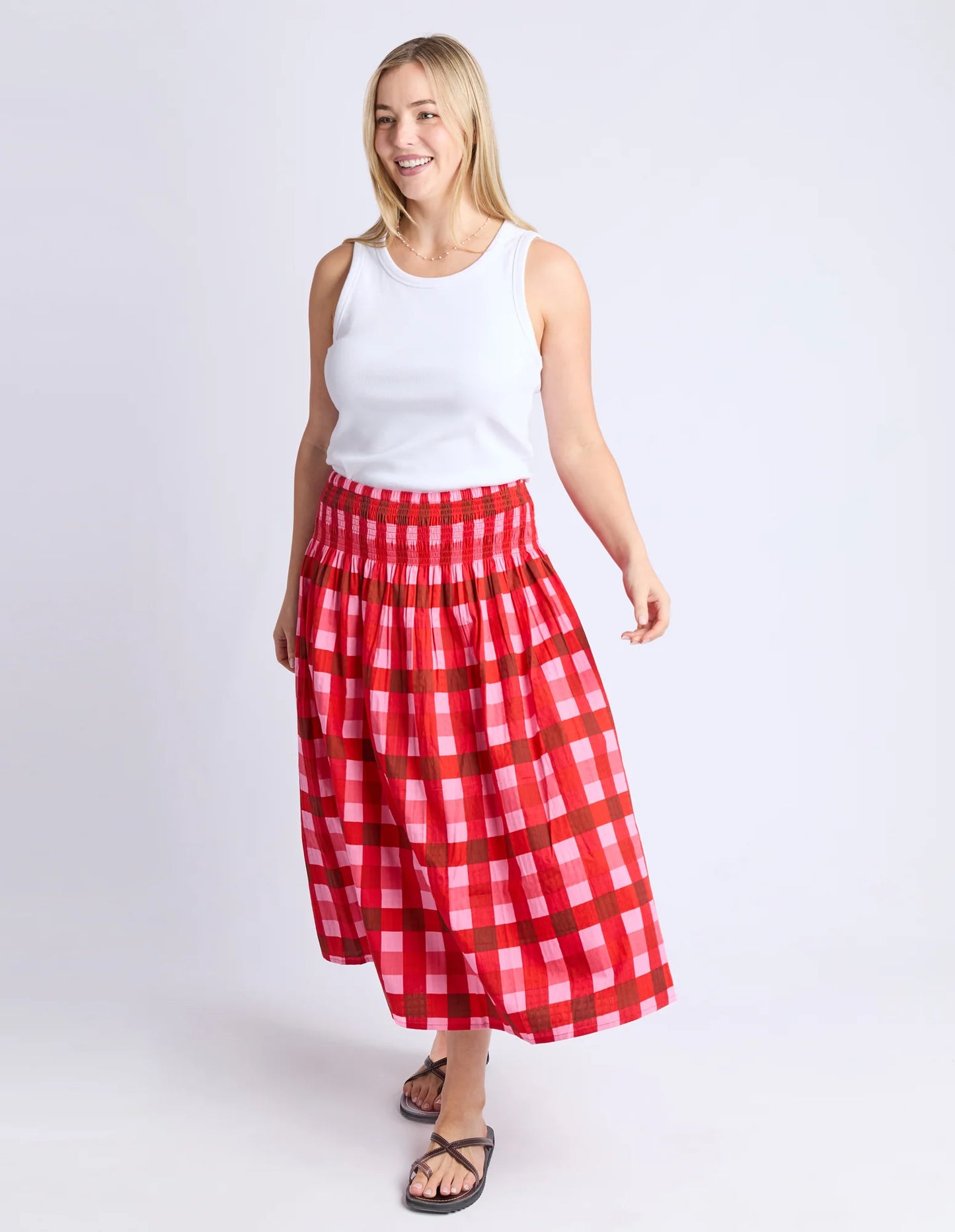 SKIRT EDIN - POPPY CHECK