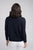 JUMPER RIBBED HEM WIDE NECK  - NEAT NAVY