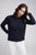 JUMPER RIBBED HEM WIDE NECK  - NEAT NAVY