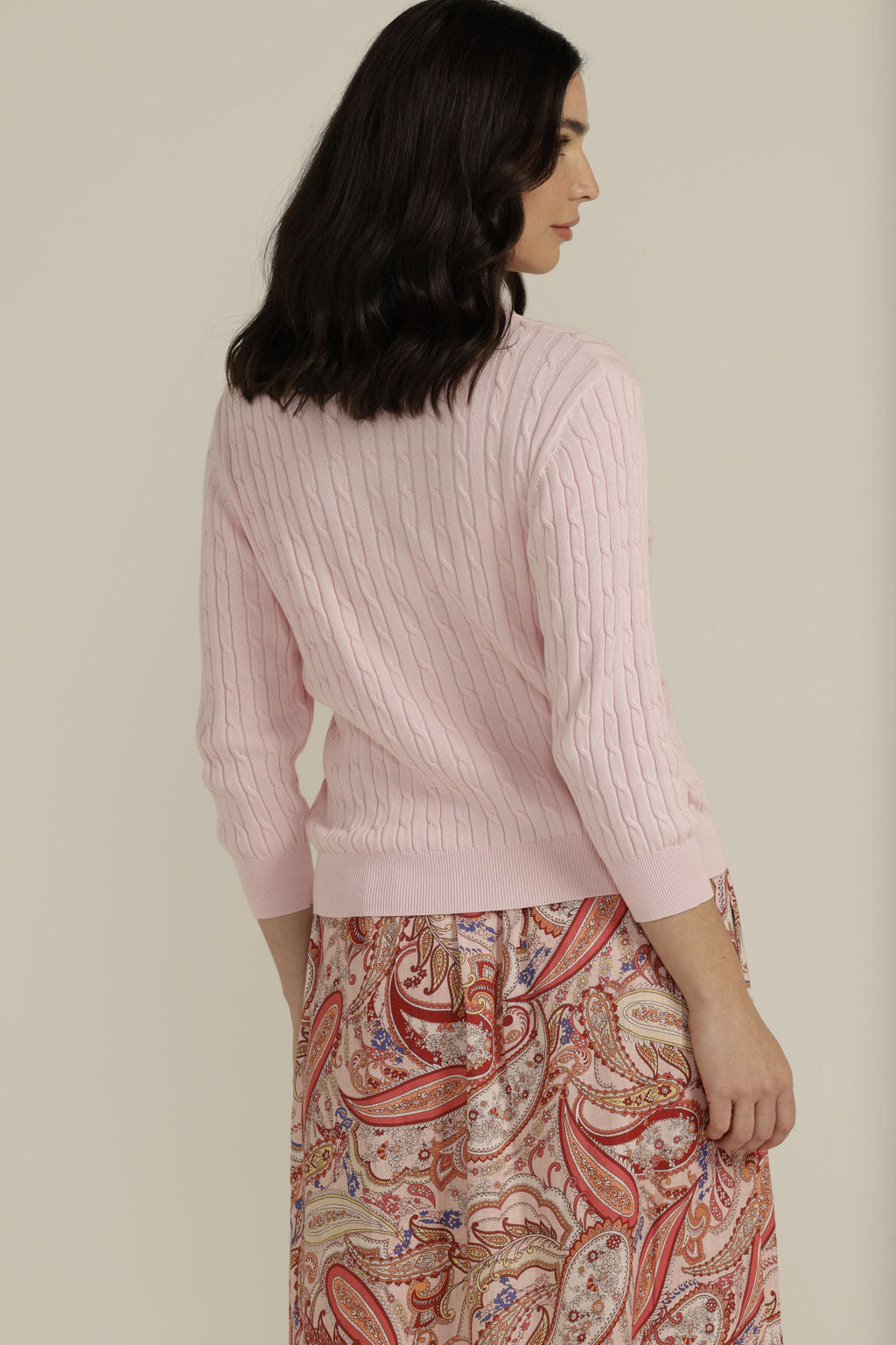 JUMPER CABLE KNIT 3/4 SLEEVE - FINAL SIZES