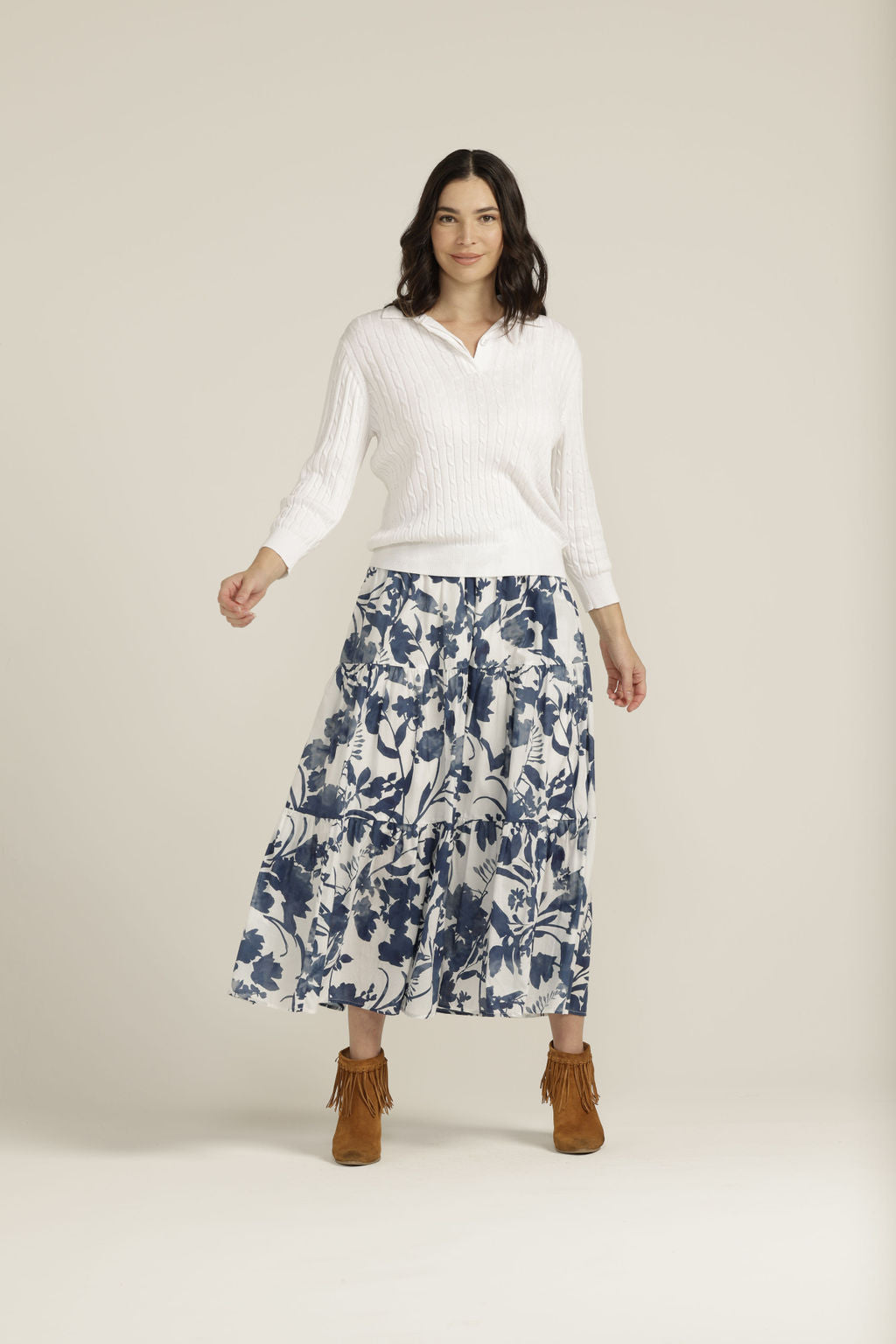 JUMPER CABLE KNIT 3/4 SLEEVE - FINAL SIZES